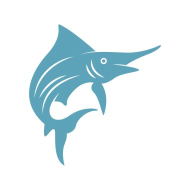 Balık simgesi logo tasarımı illüstrasyonu