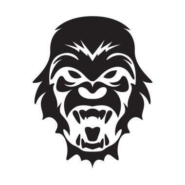 Goril simgesi logo tasarımı çizimi