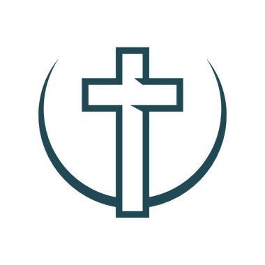 Kilise logo tasarımı illüstrasyonu
