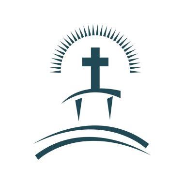 Kilise logo tasarımı illüstrasyonu