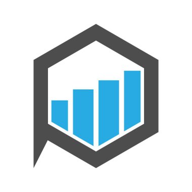 İş finans logosu tasarımı illüstrasyonu