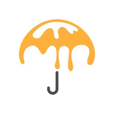 Şemsiye logo tasarımı kavramı çizimi