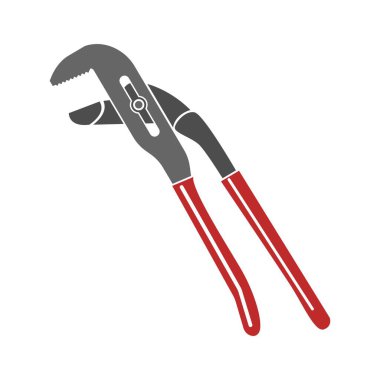 Tesisat araçları logo konsept tasarım illüstrasyonu