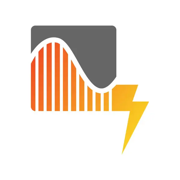 Elektrik dalgaları simge tasarımı illüstrasyonu