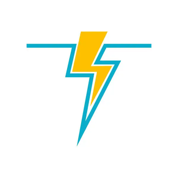 Elektrik dalgaları simge tasarımı illüstrasyonu