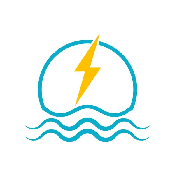 Elektrik dalgaları simge tasarımı illüstrasyonu