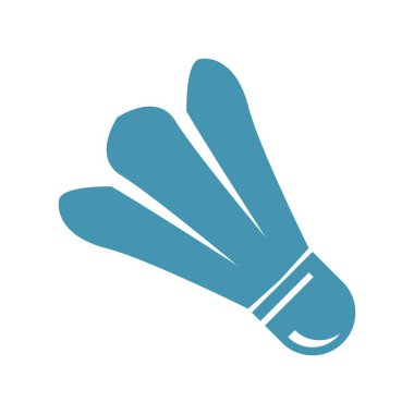 Shuttlecock simgesi tasarım şablonu çizimi