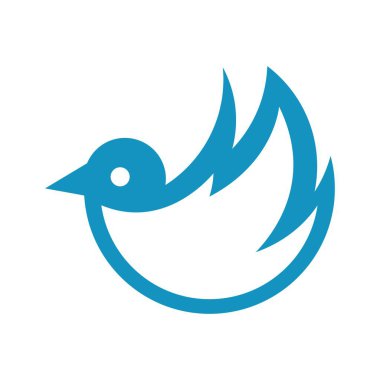 Kuş logosu tasarım şablonu