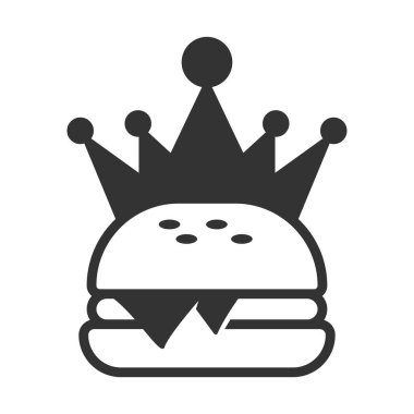 Lezzetli burger ikonu tasarım şablonu