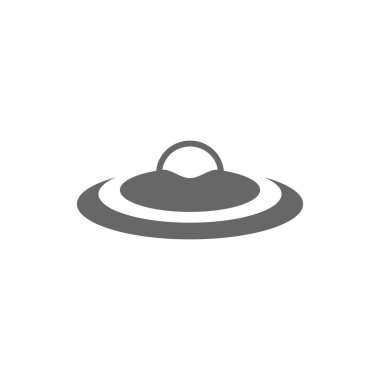 UFO simgesi logo tasarımı çizim vektörü