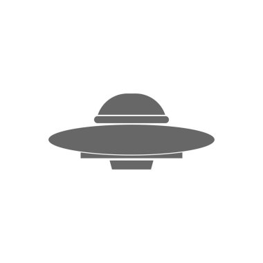 UFO simgesi logo tasarımı çizim vektörü