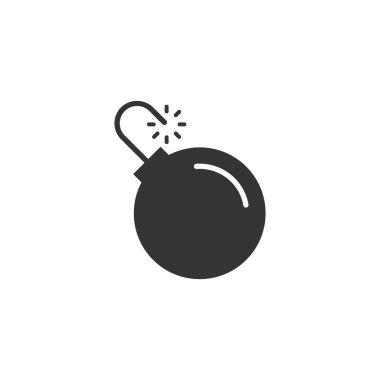 Bomba simgesi logo çizim vektörü