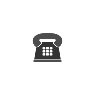 Telefon simgesi logosu tasarım şablonu çizimi