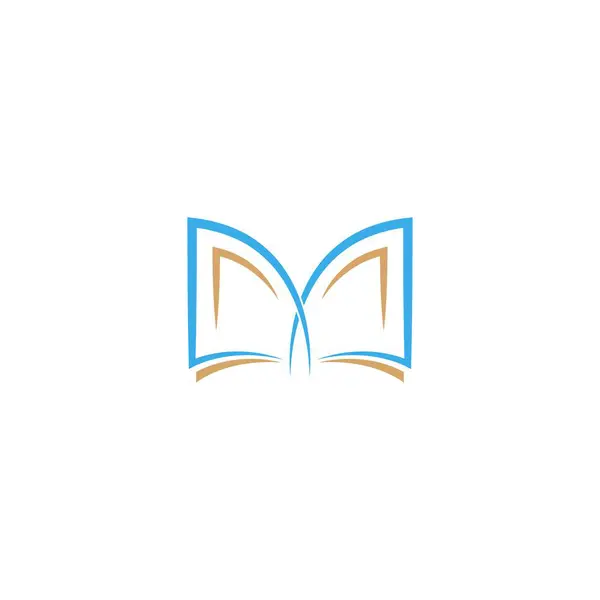 Kitap logosu illüstrasyon tasarım şablonu vektörü