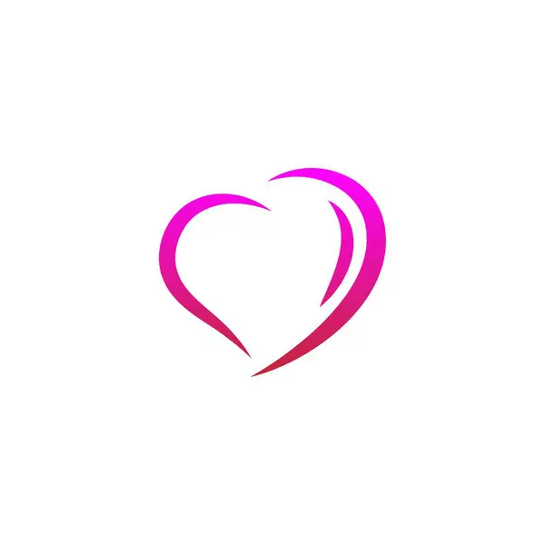 Aşk simgesi logosu çizim şablonu vektörü