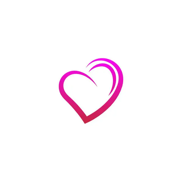 Aşk simgesi logosu çizim şablonu vektörü