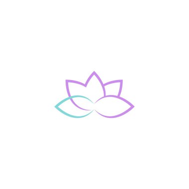 Lotus simgesi logo tasarımı illüstrasyonu 
