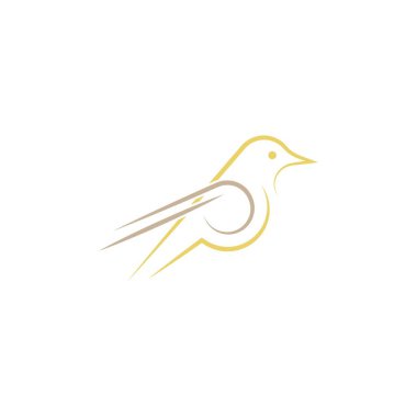 Goldfinch simgesi logo şablonu vektör çizimi