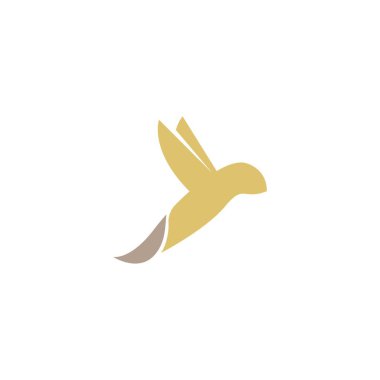 Goldfinch simgesi logo şablonu vektör çizimi