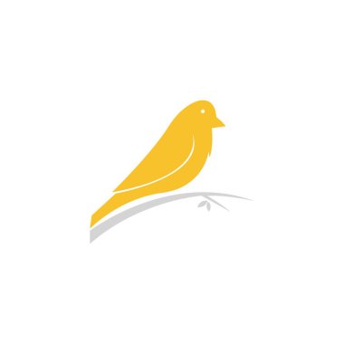 Goldfinch simgesi logo şablonu vektör çizimi