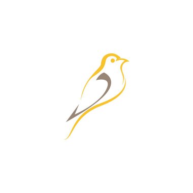 Goldfinch simgesi logo şablonu vektör çizimi