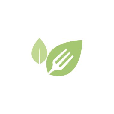 Çatal simgesi logosu düz tasarım