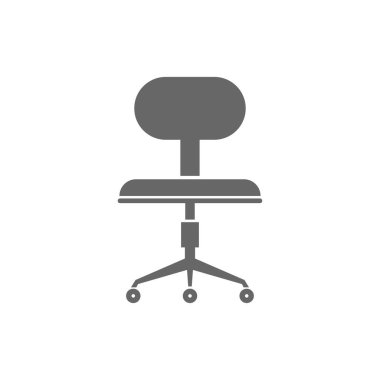 Sandalye simgesi düz tasarım illüstrasyon şablonu vektörü