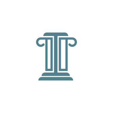 Kule simgesi düz tasarım illüstrasyon şablonu