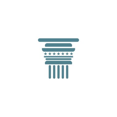 Kule simgesi düz tasarım illüstrasyon şablonu