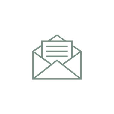 Zarf simgesi, posta simgesi illüstrasyon vektörü