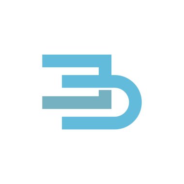 B harfi logo tasarım şablonu vektörü