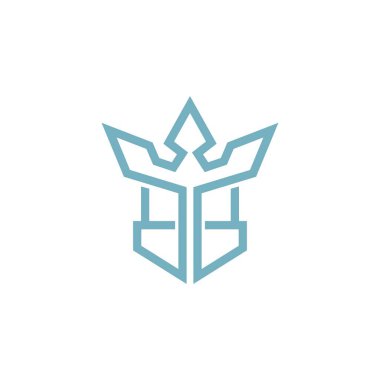 B harfi logo tasarım şablonu vektörü