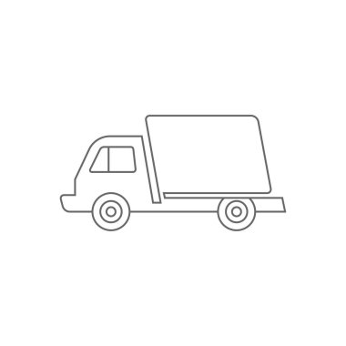 Kamyon simgesi logo şablonu tasarım çizimi