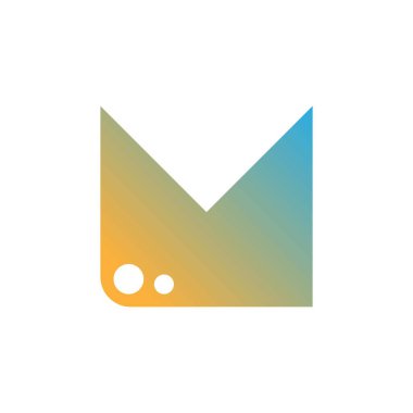 M harfi logo resimleme şablonu