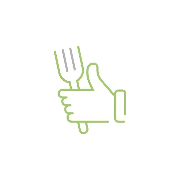 Çatal simgesi logosu düz tasarım