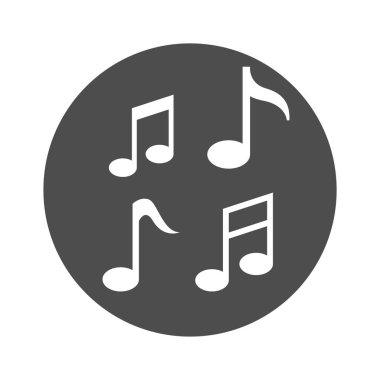 Müzik logosu tasarımı illüstrasyonu