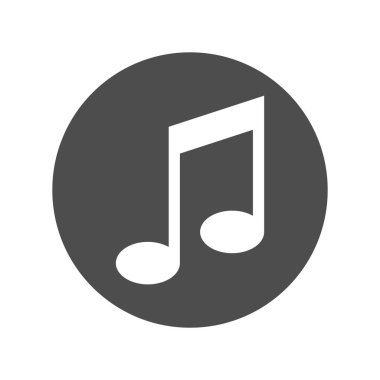 Müzik logosu tasarımı illüstrasyonu