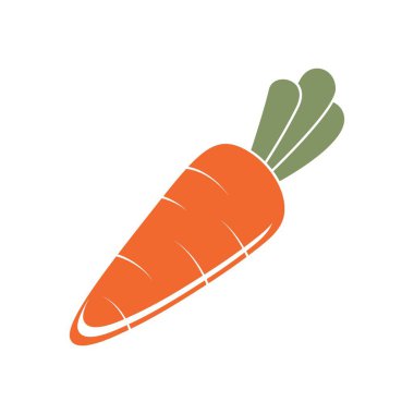 Havuç simgesi logo tasarımı çizimi