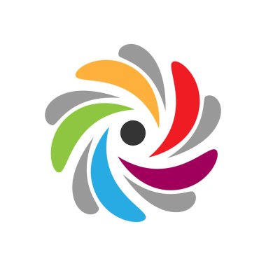 elektrik fan simgesi tasarımı illüstrasyonu