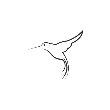 Hummingbird simge logo tasarım şablonu