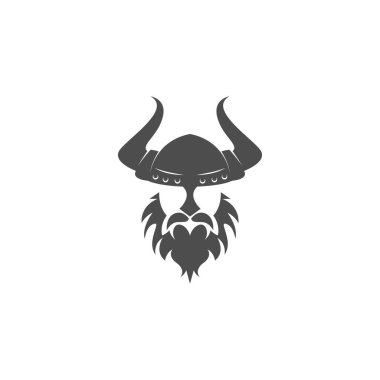 Viking simgesi logo tasarımı illüstrasyonu