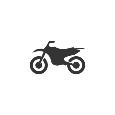 Motosiklet simgesi logo tasarımı illüstrasyonu