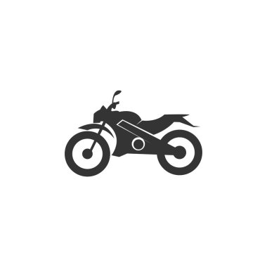 Motosiklet simgesi logo tasarımı illüstrasyonu