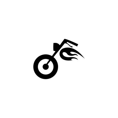 Motosiklet simgesi logo tasarımı illüstrasyonu