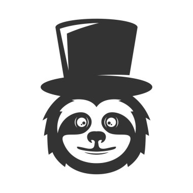 Tembel ikon logo tasarımı illüstrasyonu