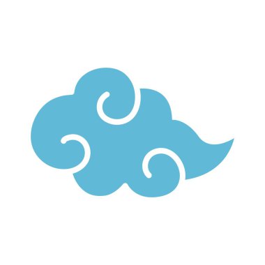 Mavi bulut tasarımı illüstrasyonu