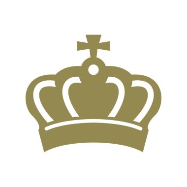 Crown simgesi logo tasarımı illüstrasyonu