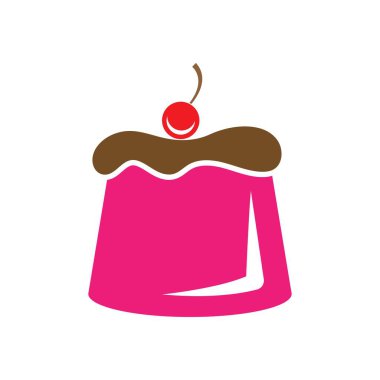 Puding simgesi resim tasarımı illüstrasyonu