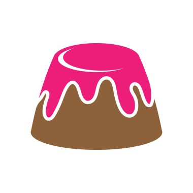 Puding simgesi resim tasarımı illüstrasyonu