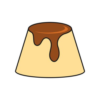 Puding simgesi resim tasarımı illüstrasyonu